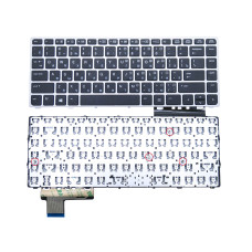 Клавіатура OEM для HP EliteBook Folio 9470M, 9480M series — чорна (RU), з рамкою Silver