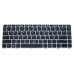 Клавіатура для HP EliteBook Folio 1040 G3 (RU Black, з рамкою Silver і підсвіткою) оригінал
