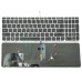 Клавіатура для HP EliteBook 850 G3, 850 G4, 755 G3, 755 G4, ZBook 15u (RU Black з рамкою Silver + підсвітка). оригінал