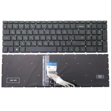 Клавиатура для HP 15-CS, 15-CN, 15-CW, 15-CX, 15-DA, 15-DB, 15-DX (RU Green/Black с подсветкой) оригинал