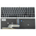 Клавиатура для HP ProBook 650 G4, 650 G5 (RU Black с рамкой Silver и подсветкой)