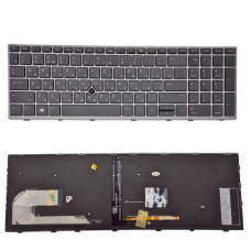Клавіатура з підсвіткою та поінтстиком для HP EliteBook 750 G5, 750 G6, 755 G5, 755 G6, 850 G5, 850 G6, 855 G5, ZBook 15u G5 (RU, Black/Gray) Original