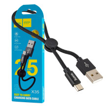 Кабель HOCO X35 Premium Charging для MicroUSB, черный, 0.25м