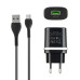 Зарядное устройство HOCO C12Q Smart, QC3.0, 18W, Black (Type-C Set) (66931474716293)