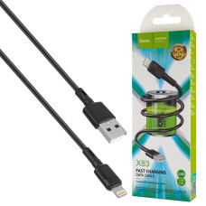 Кабель HOCO X83 USB to iP 2.4A, 1m, PVC, PVC connectors, Black