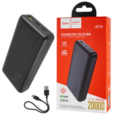 Мобільна батарея HOCO J87A Tacker 20000mAh, чорна (6931474761033)