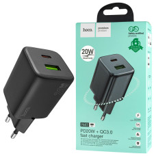 Зарядное устройство HOCO N41 Almighty, PD20W+QC3.0, Black (6942007617024)