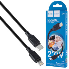 Кабель HOCO X90 Cool silicone, Type-C to iP, Black (6931474788382)