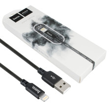 Кабель HOCO X14 Times Speed USB to iP 2A, 2m, nylon, aluminum connectors, Black