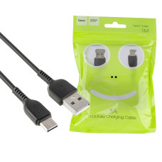 Кабель HOCO X13 USB to Type-C, черный, 3A (6957531061182)