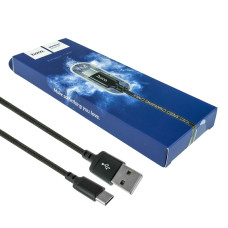Кабель HOCO X14 Times Speed USB to Type-C 3A, 1m, nylon, aluminum connectors, Black