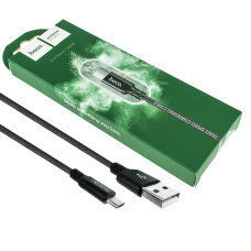 Кабель HOCO X14 Times Speed USB to Micro 2,4A, 1m, nylon, aluminum connectors, Black