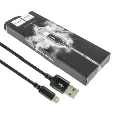 Кабель HOCO X14 Times Speed USB to iP 2A, 1m, nylon, aluminum connectors, Black