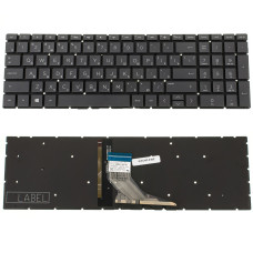 Клавиатура для ноутбука HP (250 G7, 255 G7 series) rus, black, без фрейма, подсветка клавиш (ОРИГИНАЛ)
