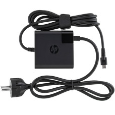 Оригинальный блок питания для ноутбука HP TYPE-C 65W, квадратный, black (с кабелем !)
