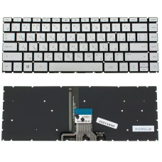 Клавиатура для ноутбука HP (14-CM, 14-CK) rus, silver, без фрейма, подсветка клавиш