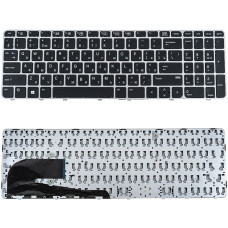 Клавиатура для ноутбука HP (EliteBook: 850 G4) rus, black, без джойстика, silver frame