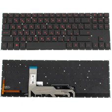 Клавиатура для ноутбука HP (Omen: 15-EK series ) rus, black, без фрейма, подсветка клавиш (RGB RED) (ОРИГИНАЛ)