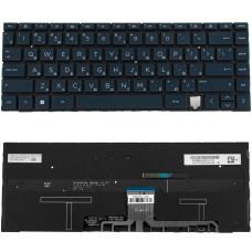 Клавиатура для ноутбука HP (14-EA) rus, black, без фрейма, подсветка клавиш