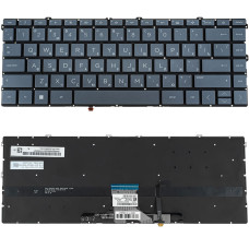 Клавиатура для ноутбука HP (14m-dw) rus, dark blue, без фрейма, подсветка клавиш