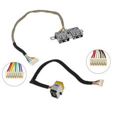 Б.У.Разъем питания, разъём USB для ноутбука  HP (ProBook: 4520s, 4525s, 4720s) c кабелем 599807-001