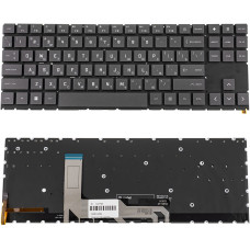 Клавиатура для ноутбука HP (Omen: 15-EK series ) rus, dark gray, без фрейма, подсветка клавиш