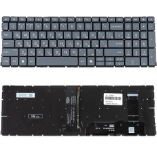 Клавиатура для ноутбука HP (EliteBook 460 G11) rus, gray, без фрейма, подсветка клавиш (copilot) (ОРИГИНАЛ)