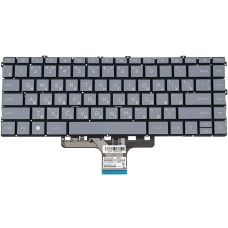 Клавиатура для ноутбука HP (240 G10) rus, gray, без фрейма, подсветка клавиш (ОРИГИНАЛ)