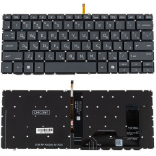 Клавиатура для ноутбука HP (EliteBook: 840 G11) rus, black, без фрейма, подсветка клавиш (copilot) (ОРИГИНАЛ)