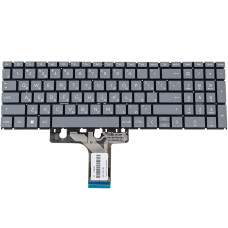 Клавиатура для ноутбука HP (250 G10) rus, gray, без фрейма, подсветка клавиш (ОРИГИНАЛ)
