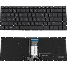 Клавиатура для ноутбука HP (240 G6, 245 G6) ukr, black, без фрейма, подсветка клавиш