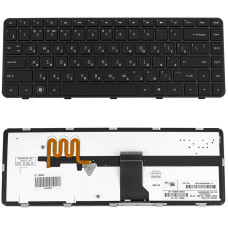 Клавиатура для ноутбука HP (Pavilion: dm4-1000, dv5-2000) rus, black, c фреймом, подсветка клавиш