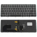 Клавиатура для ноутбука HP (EliteBook: 840 G3) rus,  silver frame, подсветка клавиш, с джойстиком