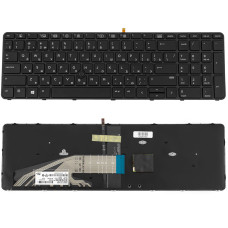 Клавиатура для ноутбука HP (ProBook: 450 G3, 455 G3, 470 G3) rus, black, подсветка клавиш, с джойстиком (ОРИГИНАЛ)