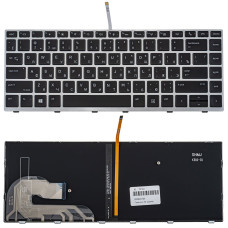 Клавиатура для ноутбука HP (EliteBook: 740 G5,  840 G5) rus, black, подсветка клавиш, без джойстика