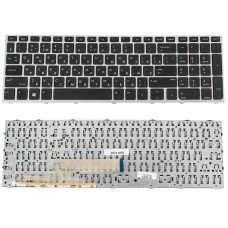 Клавиатура для ноутбука HP (ProBook: 450 G5, 455 G5) rus, black, silver frame