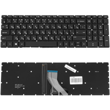 Клавиатура для ноутбука HP (250 G7, 255 G7 series) rus, black, без фрейма, подсветка клавиш