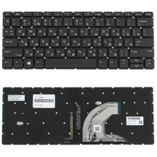 Клавиатура для ноутбука HP (ProBook: 430 G6, 430 G7) rus, black, без фрейма, подсветка клавиш