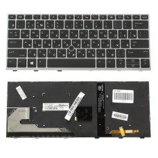 Клавиатура для ноутбука HP (EliteBook: 730 G5, 830 G5) rus, black, подсветка клавиш, с джойстиком