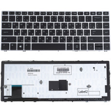 Клавиатура для ноутбука HP (EliteBook Folio: 9470M, 9480M series) rus, black, подсветка клавиш, без джойстика