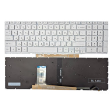 Клавіатура для HP Victus 15-FA 15-FB 16-D 16-E 16T-D 16-R 16-S, біла з підсвіткою (RU)