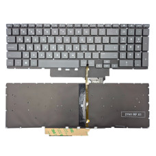 Клавіатура для HP Victus 15-FA/15-FB/16-D/16-E/16T-D/16-R/16-S, сіра, RU, з підсвіткою