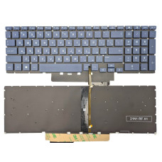 Клавіатура з підсвіткою для HP Victus 15-FA 15-FB 16-D 16-E 16T-D 16-R 16-S RU Blue