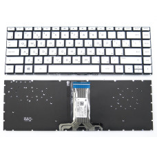 Клавіатура для HP Pavilion x360 14-CC/CE/CF/CK/CD/14M-CD/14T-CD/14-BA/14T-BA/14M-BA/14-BS/BK/14G-BR/BU, 240/245/246 G6, Silver, RU, підсвітка