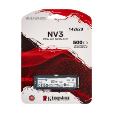 Жесткий диск M.2 2280 SSD 500ГБ Kingston NV3, SNV3S/500G, NVMe, PCI Express 4.0 x4,  3D NAND, зап/чт. - 2200 / 6000 МБ/с (SNV3S/500G)