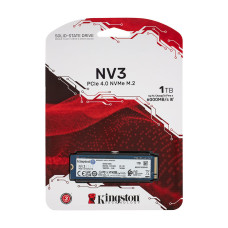 Жесткий диск M.2 2280 SSD 1TБ Kingston NV3, SNV3S/1000G, NVMe, PCI Express 4.0 x4,  3D NAND, зап/чт. - 4000 / 6000 МБ/с (SNV3S/1000G)