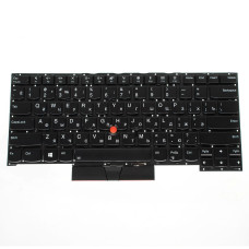 Клавиатура для ноутбука LENOVO (ThinkPad: T490s, T495s) rus, black, без фрейма, подсветка клавиш (ОРИГИНАЛ)