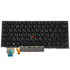 Клавиатура для ноутбука LENOVO (ThinkPad: X1 Carbon 8th Gen) rus, black, без фрейма, подсветка клавиш
