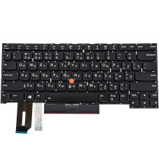 Клавиатура для ноутбука LENOVO (ThinkPad: T490s, T495s) rus, black, без фрейма, подсветка клавиш