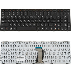 Клавиатура для ноутбука LENOVO (B570, B575, B580, B590, V570, V575, V580, Z570, Z575) ukr, black, black frame